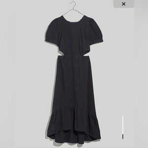 NEW Madewell Denim Cutout Midi Dress in Mulgrove Wash size 0